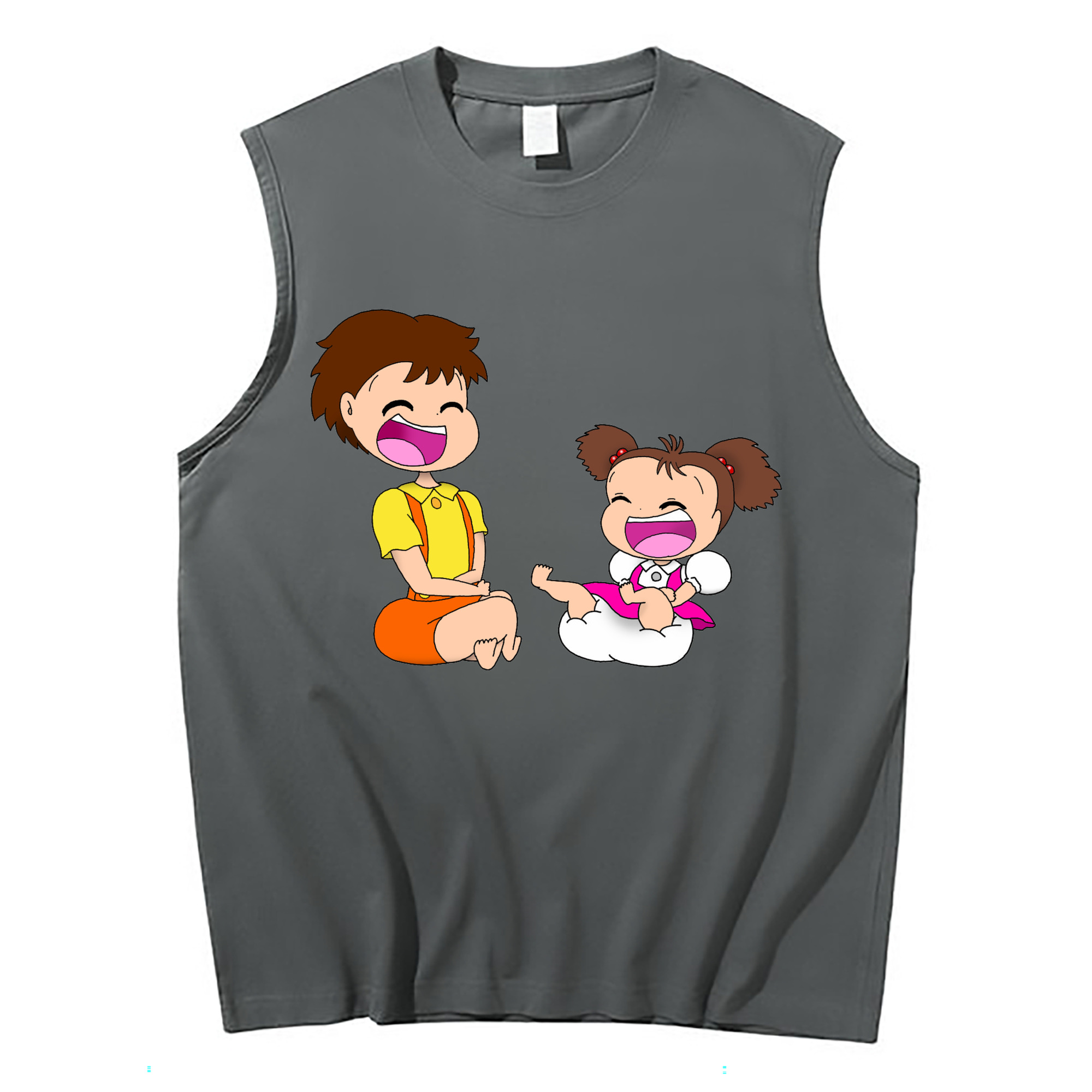 （画像用） となりのトトロ 草壁メイ 草壁サツキ My Neighbor Totoro Satsuki Kusakabe Mei Kusakabe コットン100％タンクトップ（フロントプリント）